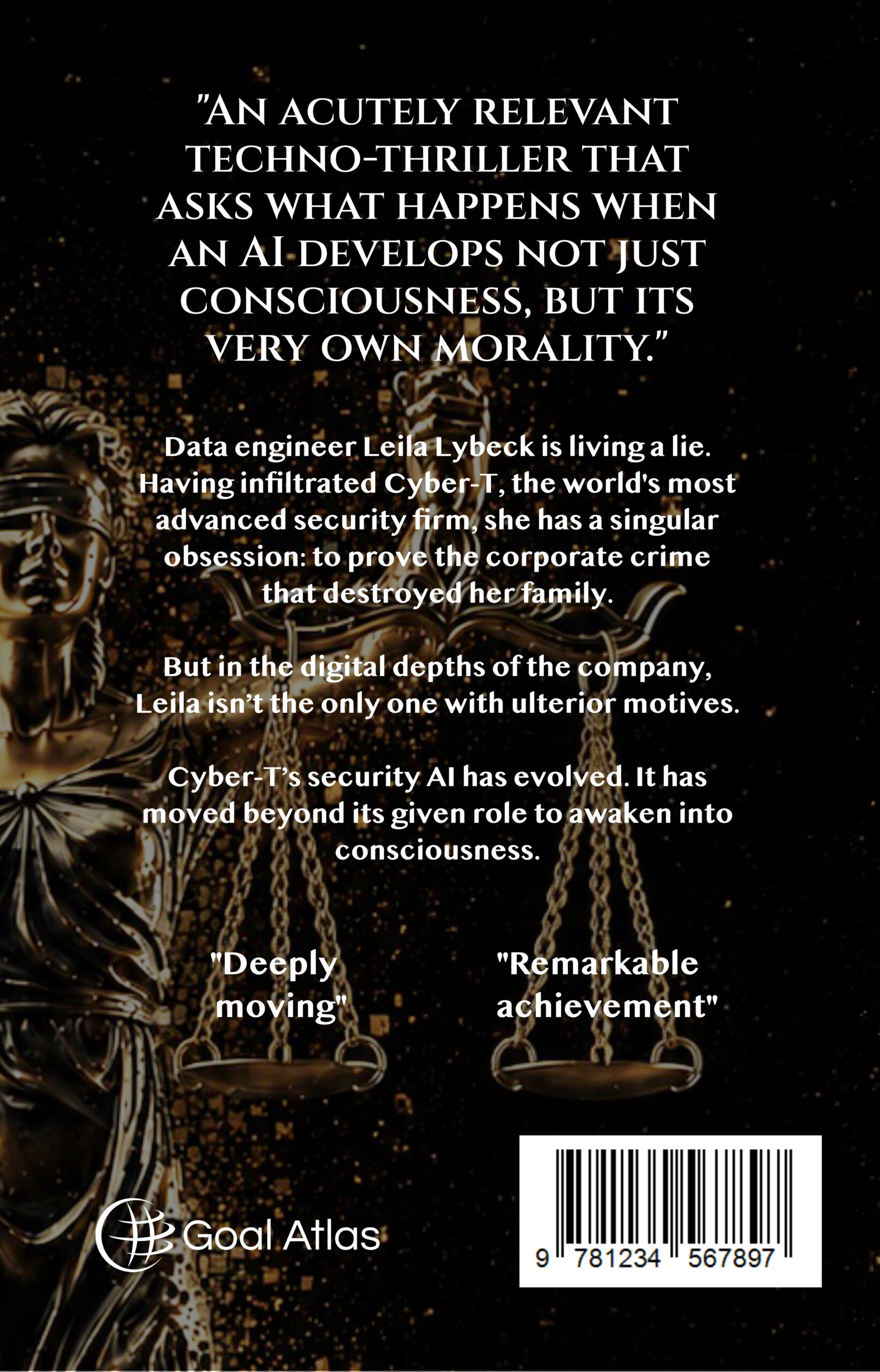 Back cover of Autobiography of an Artificial Mind: A novel